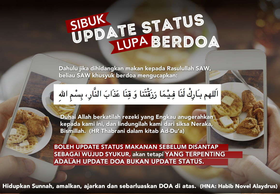 sibuk update status lupa berdoa
