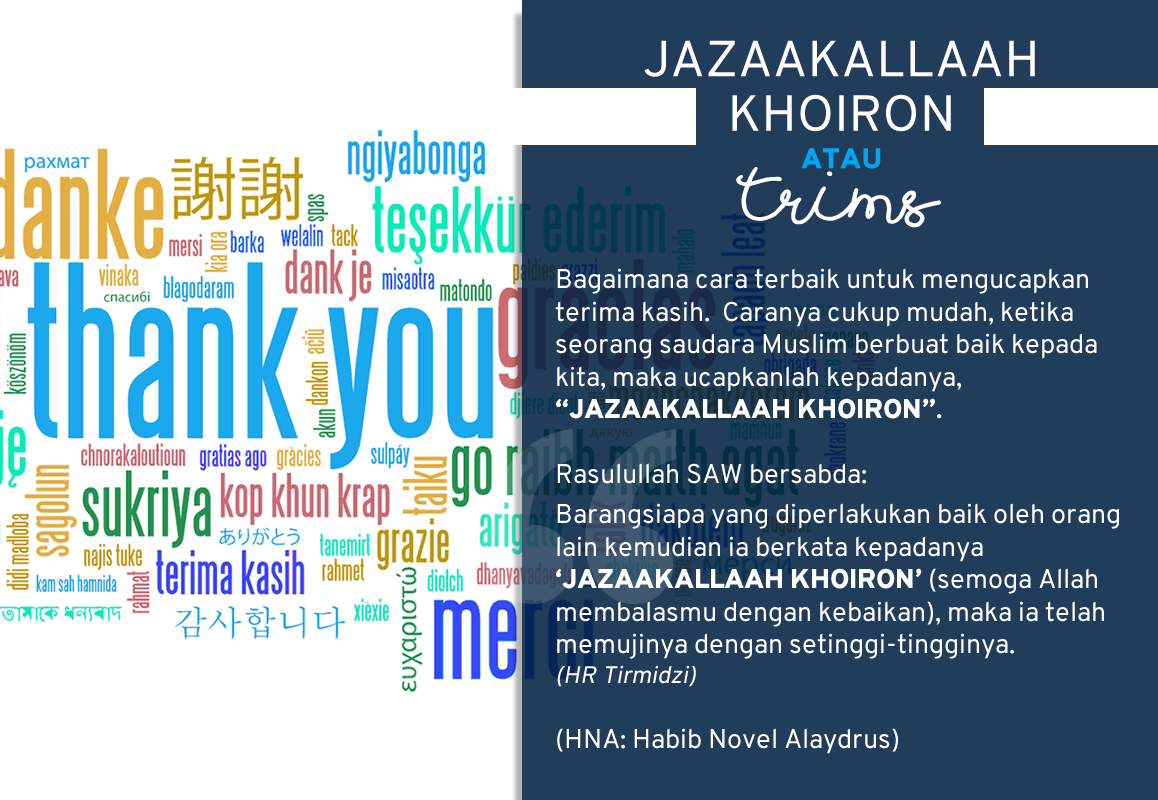 Jazaakallaah Khoiron Atau Trims