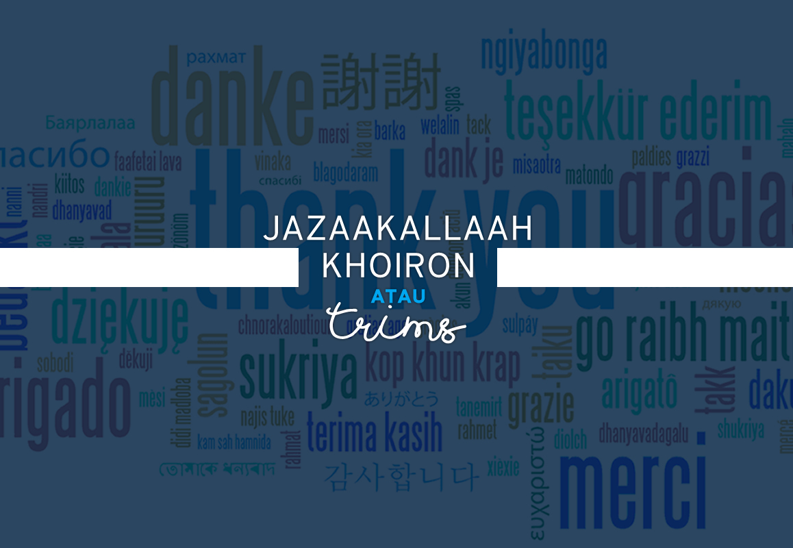 Jazaakallaah Khoiron Atau Trims